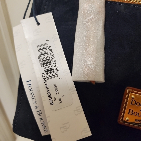 NWT Dooney & Bourke Navy Suede Allison Crossbody Retail $238, Classic, Casual - Picture 7 of 10
